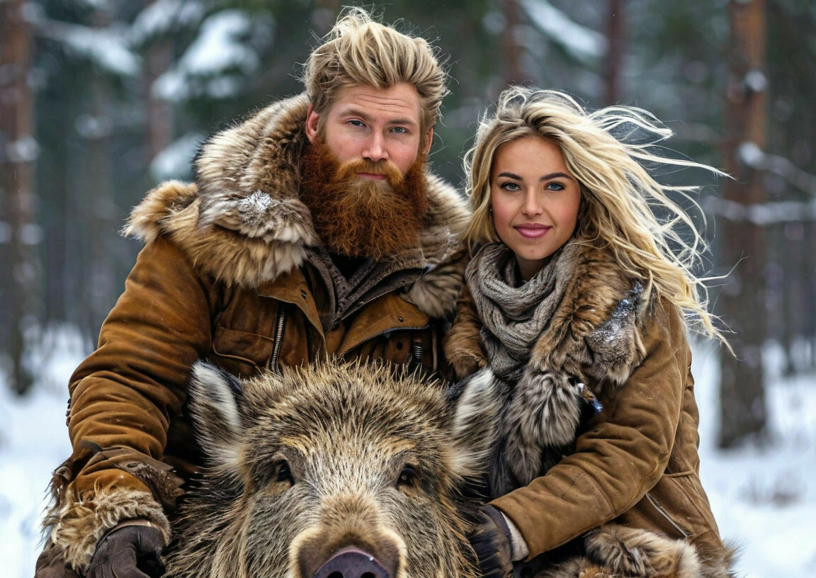 Фрейр и Фрейя в современном мире с точки зрения нейросети Шедеврум 🙂