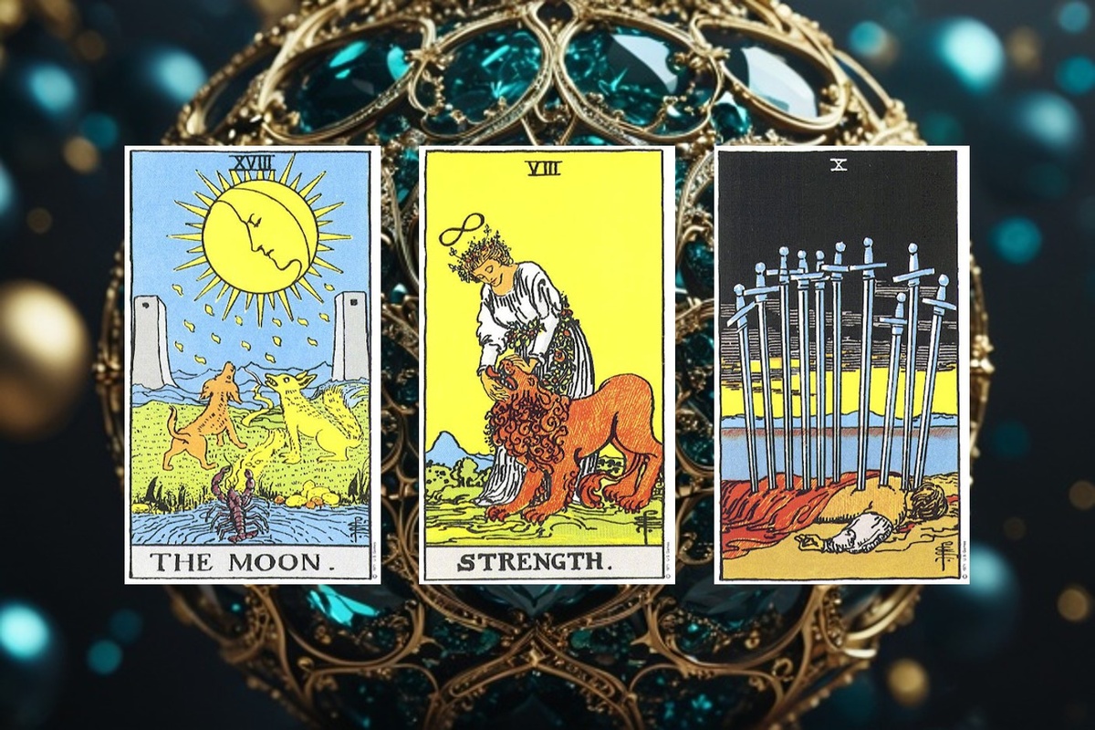 1. Луна. 2. Сила. 3. 10 Мечей.