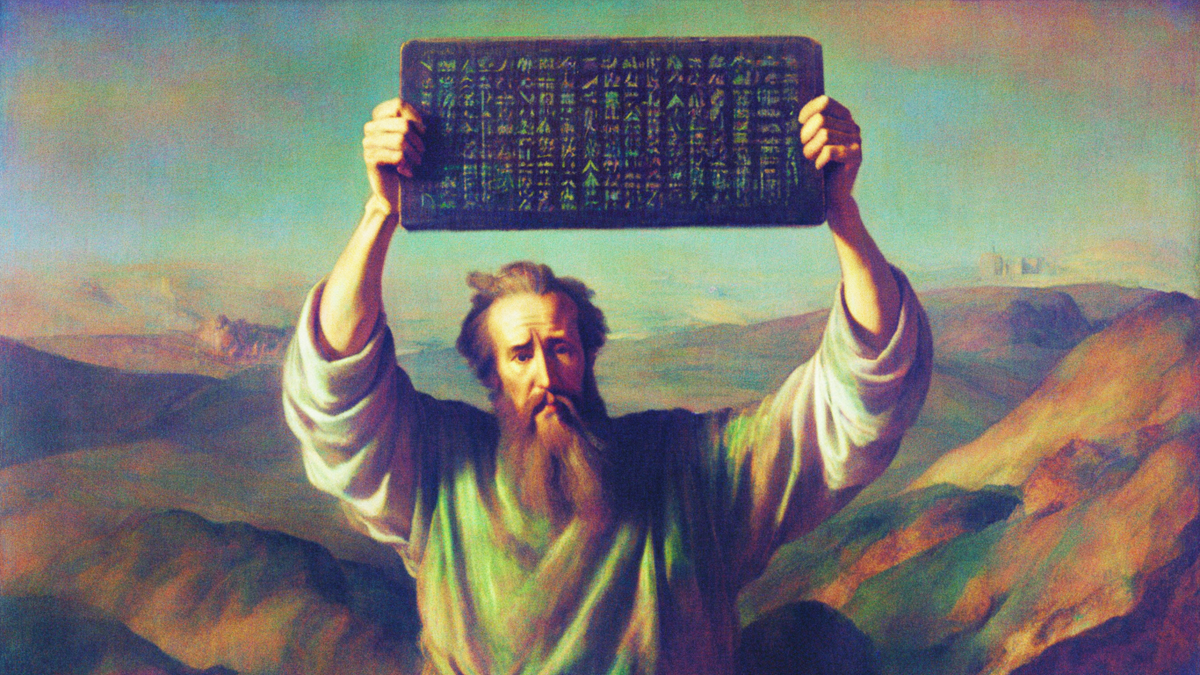 Моисей со скрижалями законов.