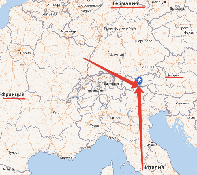Встреча двух групп армий союзников в Австрии, аппликация Автора