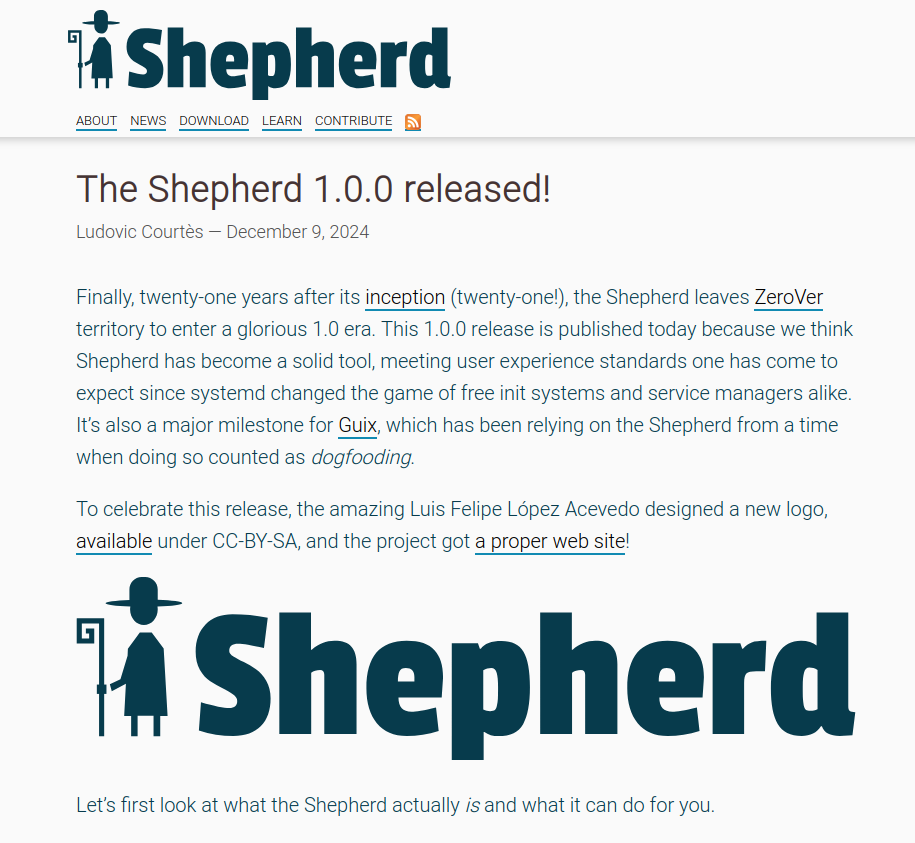 GNU Shepherd 1.0.0: Эволюция системного менеджера после 21 года разработки