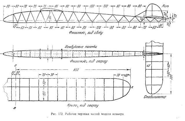 Вычерчивание модели планера самолета