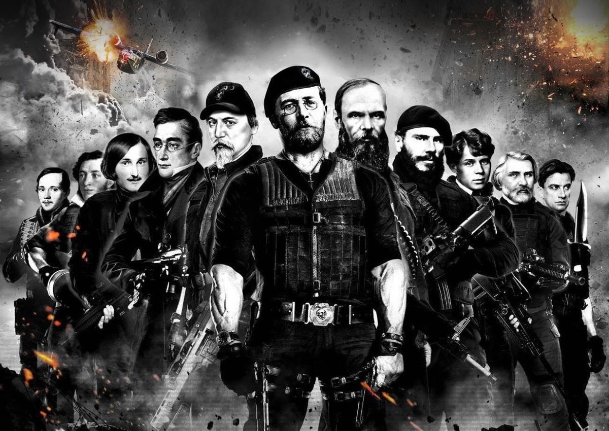 Русский всегда едет в Европу не один а в сопровождении отряда «неудержимых». Там его присутствие ощущаешь физически и видишь его в том же составе, как на этом популярном меме 11-летней давности (респект автору, отзовитесь!)