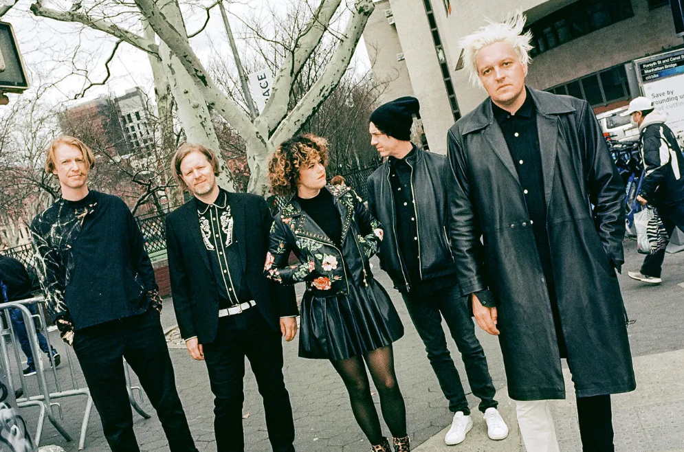 From left: Richard Reed Parry, Tim Kingsbury, Régine Chassagne, Jeremy Gara and Win Butler of Arcade Fire. Credit: OK McCausland for The New York Times