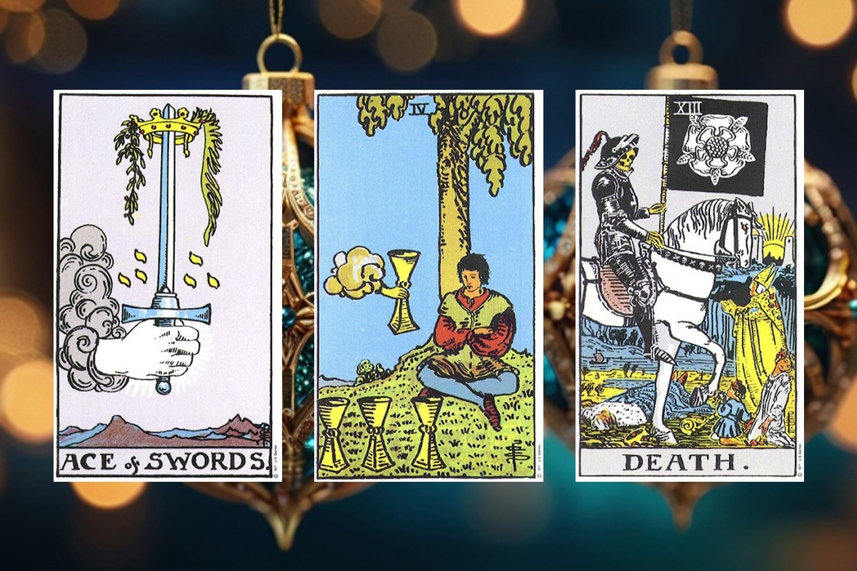 1. Туз Мечей. 2. 4 Кубков. 3. Смерть.