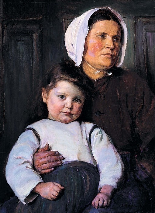 Нормандская крестьянка и её сын