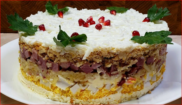 Салат на новый год 2026. "Снежная королева" - рецепт за 20 минут