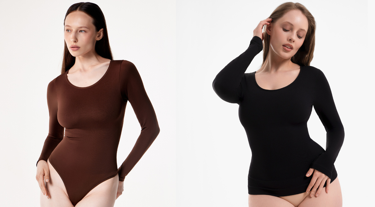 Боди-лонгслив и лонгслив WL с круглым вырезом