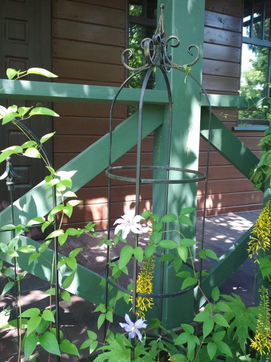 Мне очень нравится оттенок зелёной краски, которой покрашены все декоративные детали дома.