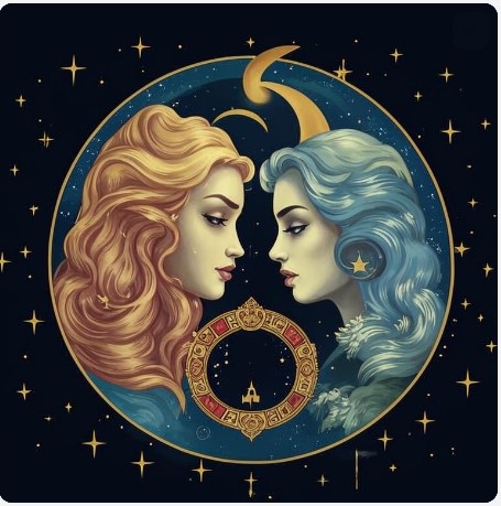 Луна в Близнецах. Рисует нейросеть.