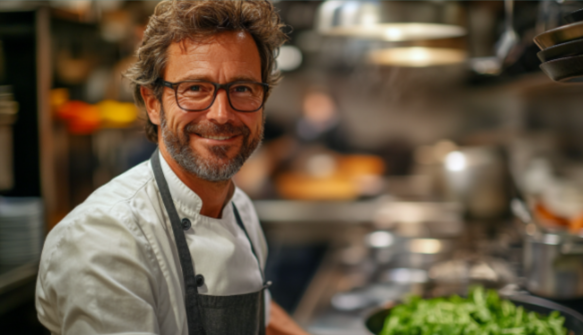 Повар на рабочем месте 