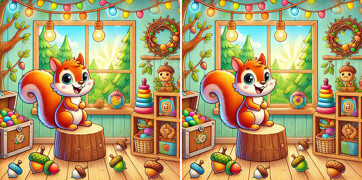 Найдите 12 отличий на картинке