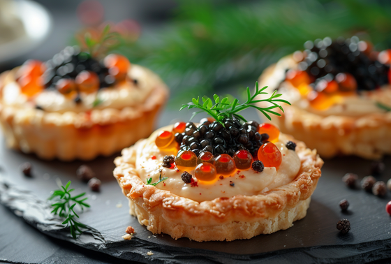    Тарталетки с икрой и форшмаком на праздничный стол