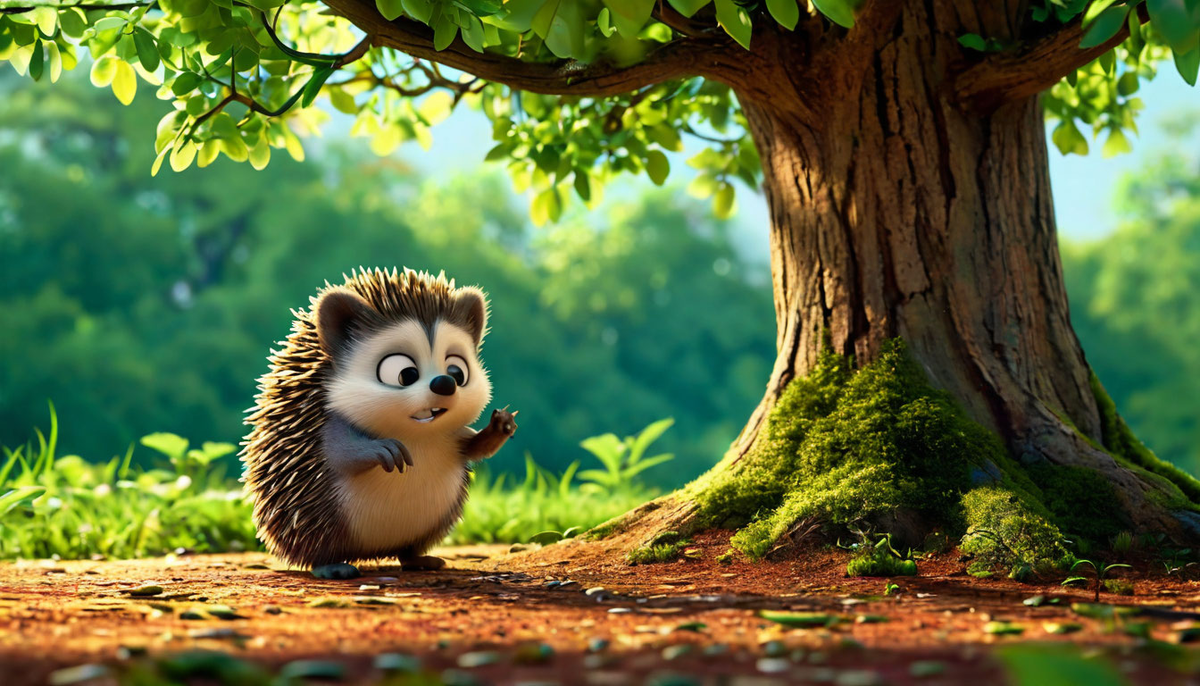 Встревоженный ежик Колючка