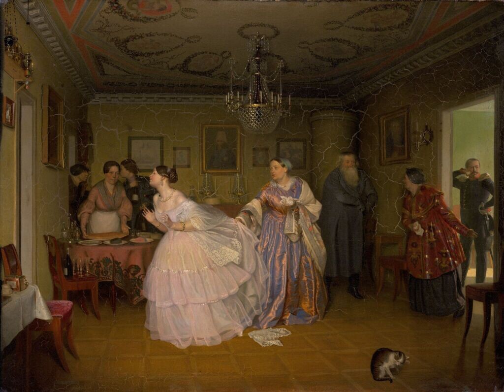 Павел Федотов. «Сватовство майора», 1848 год, Государственная Третьяковская галерея, Москва © Public domain