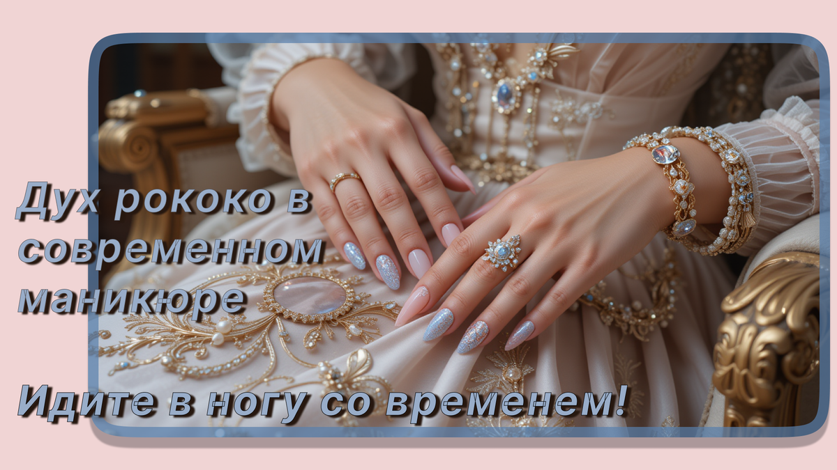 Маникюр и наряд в стиле Рококо
