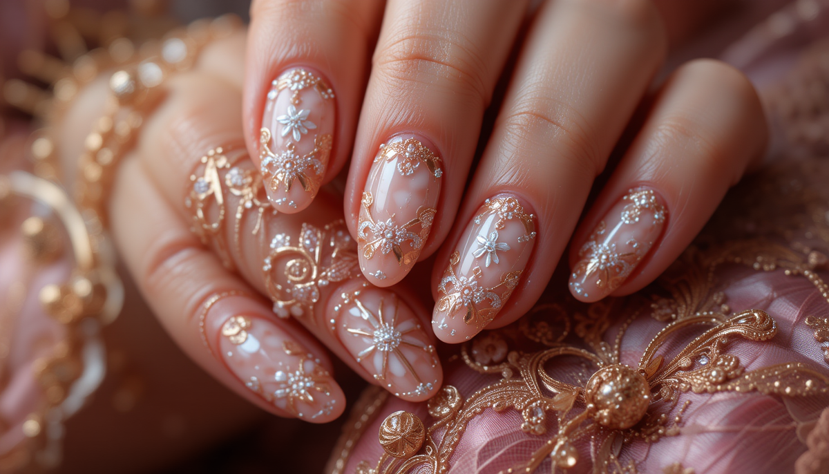 Маникюр в стиле Рококо