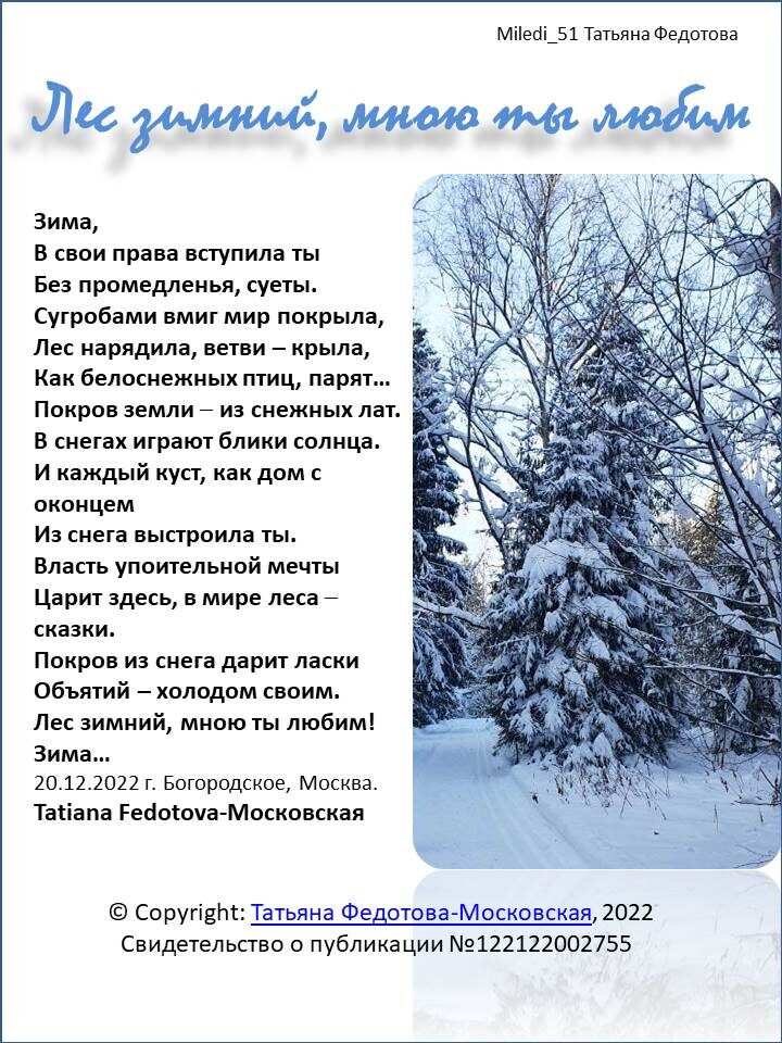 Автор - Татьяна Федотова