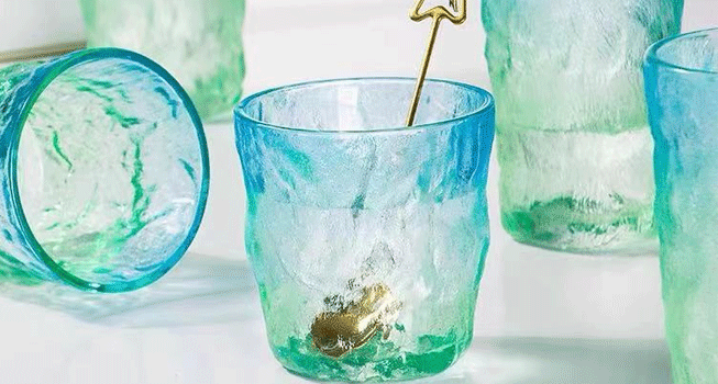 Gradient effect UV printing for glass cup