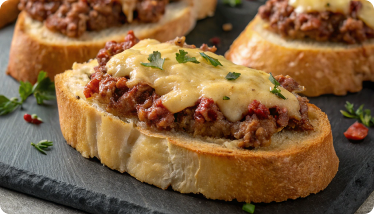 Горячие бутерброды с фаршем
