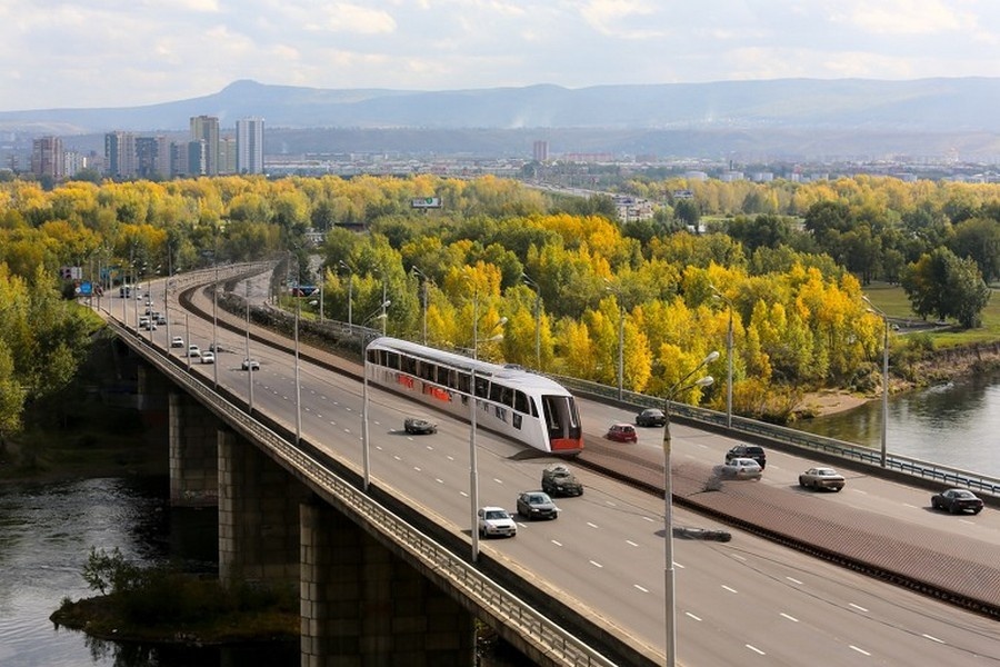 Если сильно помечтать, в Красноярске появится и трамвайная линия на Октябрьском мосту
Источник: нейросеть MagicQuill
