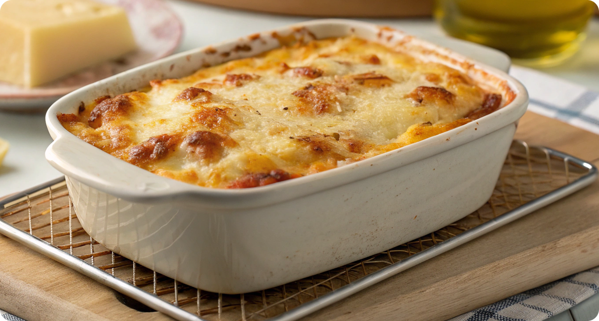 Запеканка из картофельного пюре с фаршем