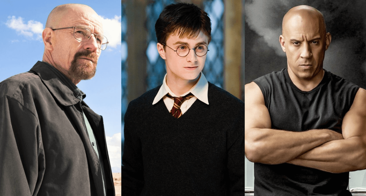 Кадры из фильмов «Гарри Поттер и Орден Феникса», режиссер Дэвид Йейтс; «Форсаж-7», режиссер Джеймс Ван; из сериала «Во все тяжкие», создатель Винс Гиллиган.