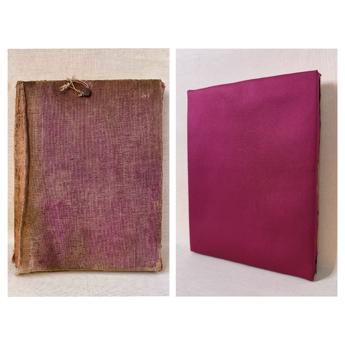 Тыльная сторона иконы до и после реставрации  