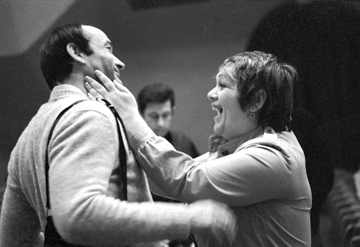 Галина Волчек и Валентин Гафт на репетиции. 1983 год