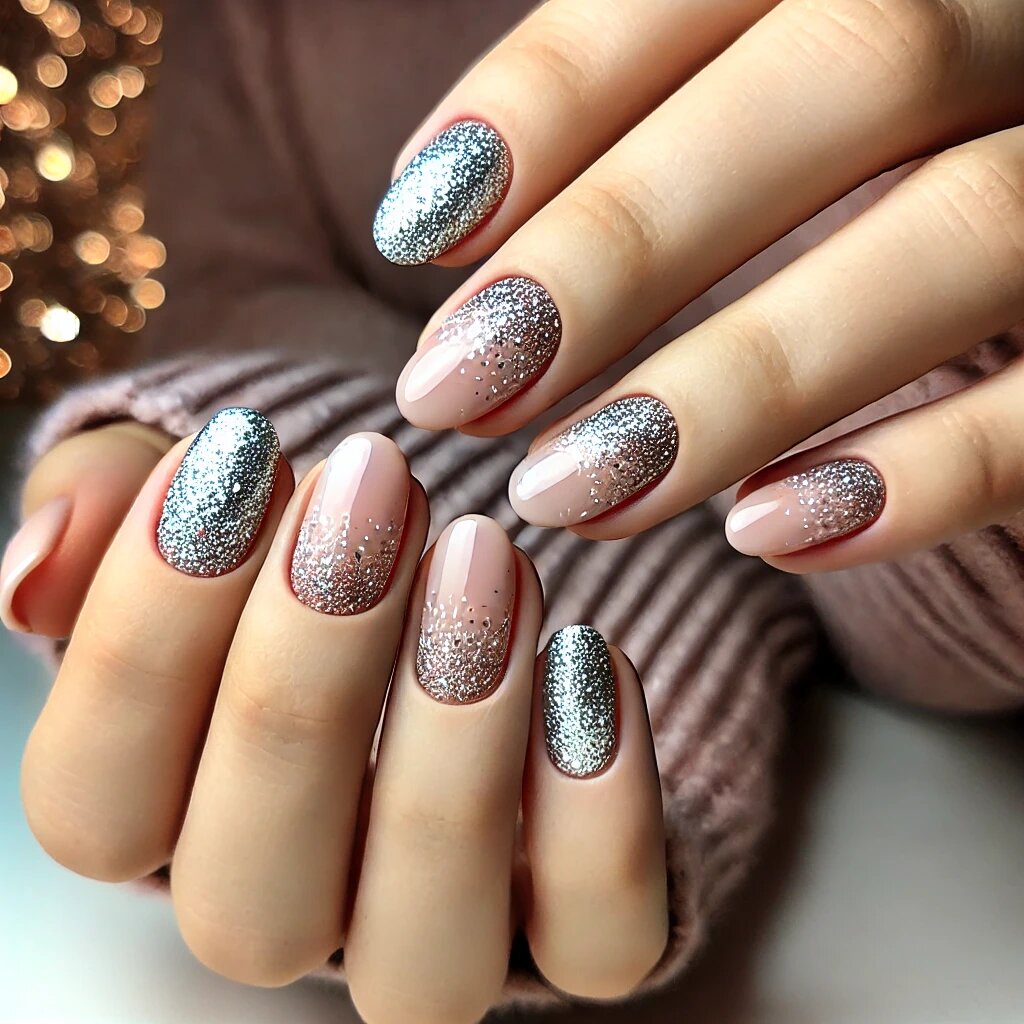 Маникюр с блёстками