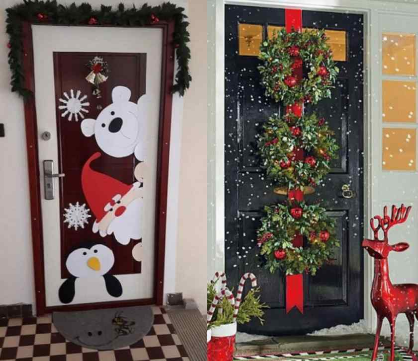 Красиво украсить дверь к новому году. Оформить дверь своими руками. Декорация старой двери. Оформить дверь своими руками. Декор старых межкомнатных дверей.