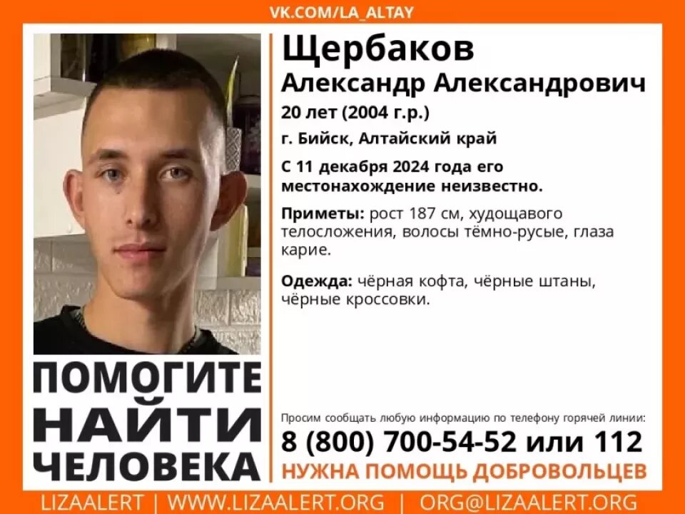    Пропавший человек. Источник: "ЛизаАлерт"