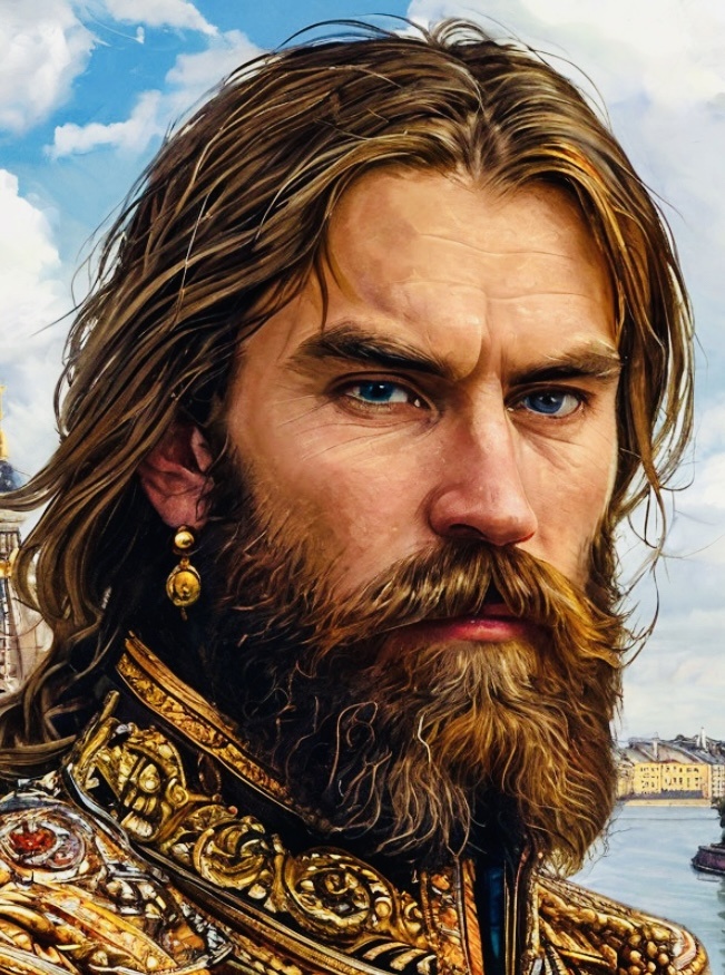 Рюрик 827-879.  Сгенерировано с помощью ИИ программа Шедеврум. Моё личное представление. 