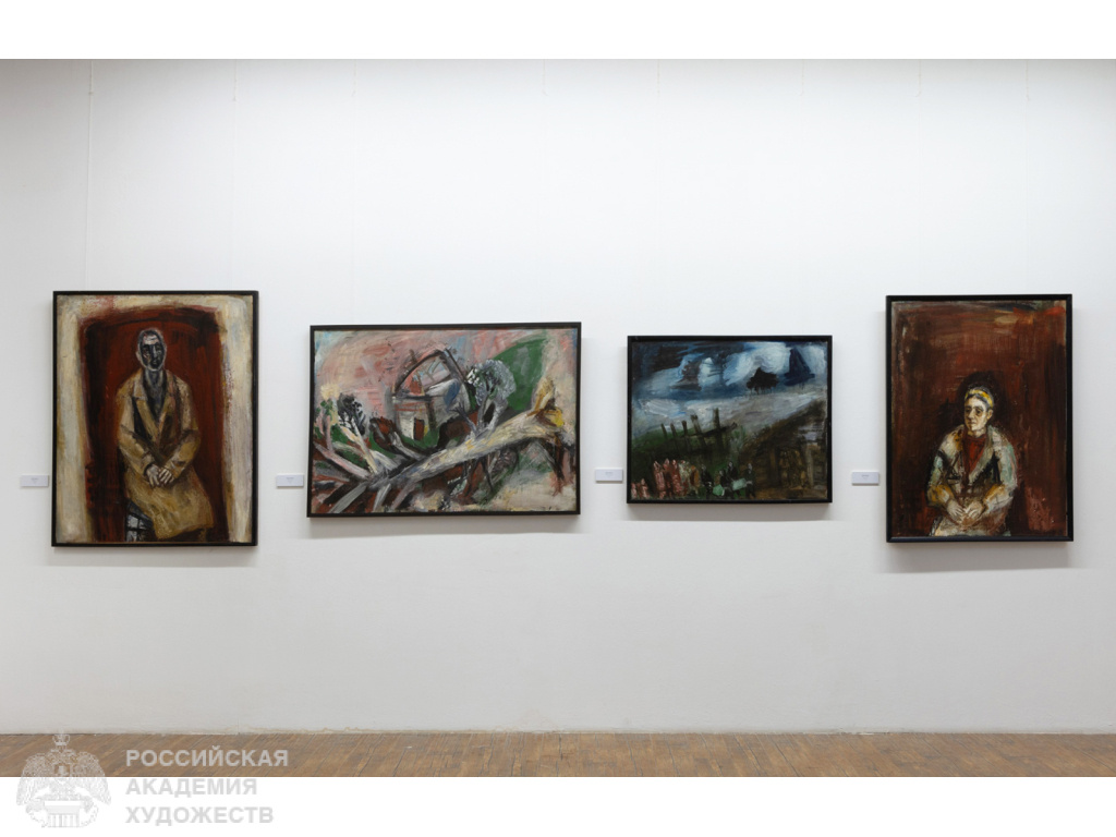 Фрагмент экспозиции  «Право на ошибку. Мастерская Павла Никонова» в МВК РАХ Галерее искусств Зураба Церетели (Москва, Пречистенка, 19). Фото: Виктор Берёзкин, пресс-служба РАХ. 2024.