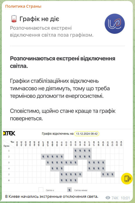    Скриншот: Telegram-канал "Политика страны"