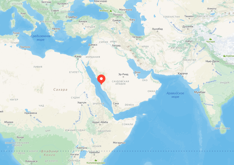 Город Джидда - расположение