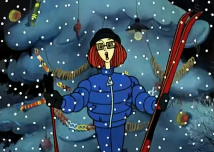 «Ну я же говорила, что просто не могу жить без нашего Простоквашино!» (Стоп-кадр из м/ф «Зима в Простоквашино»)