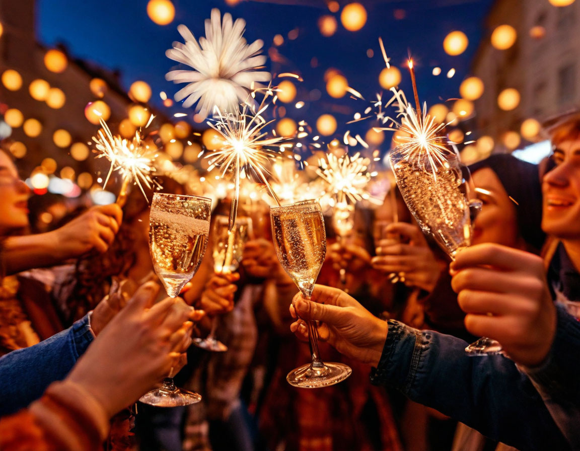 Новогодняя ночь в центре города