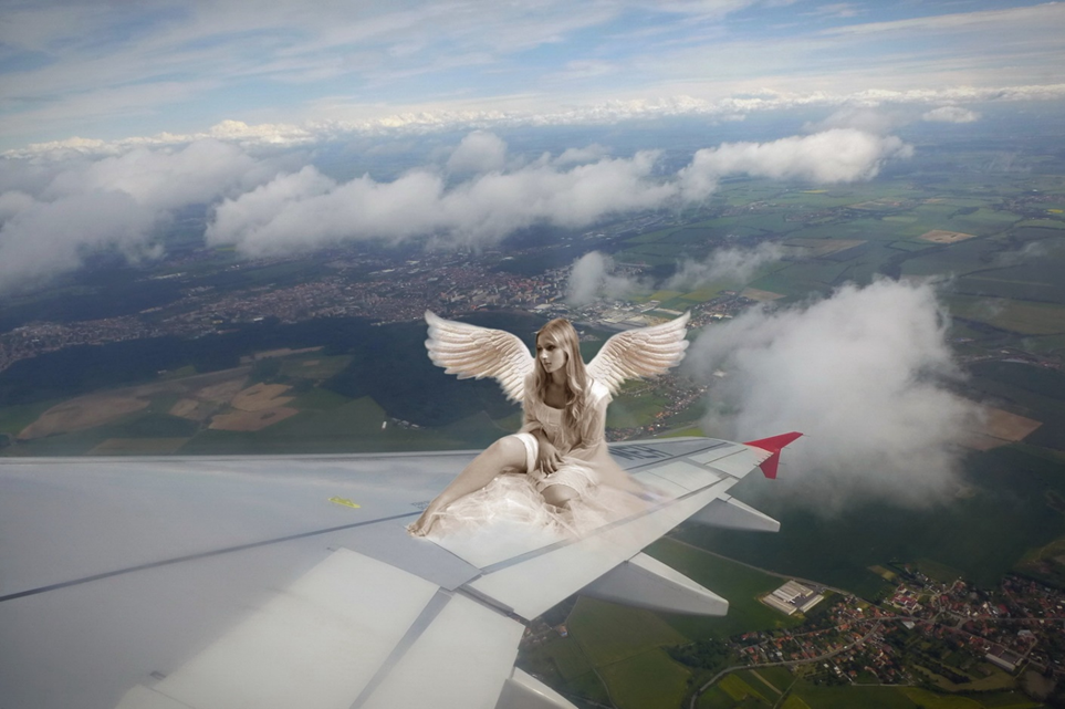 фото ангел на крыле аэрбаса