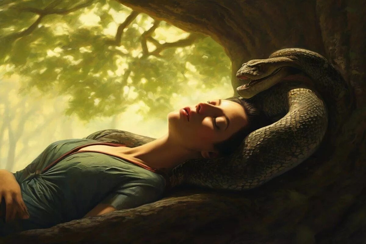Была такая легенда о змее, заползшей в рот спящей женщине. Однако четыре года назад такой же случай был зафиксирован в Дагестане.
Фото: Нейросеть shedevrum.ai