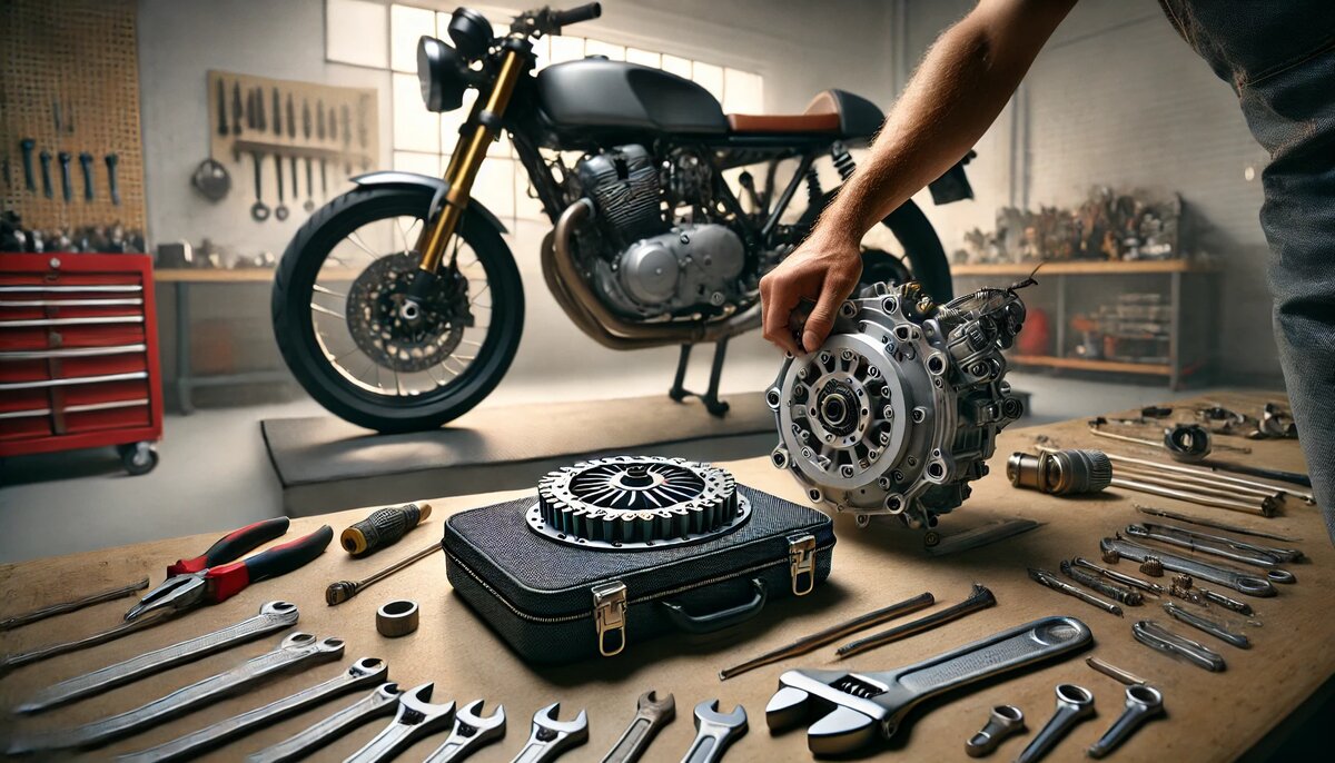 Ремонт и замена сцепления мотоцикла.