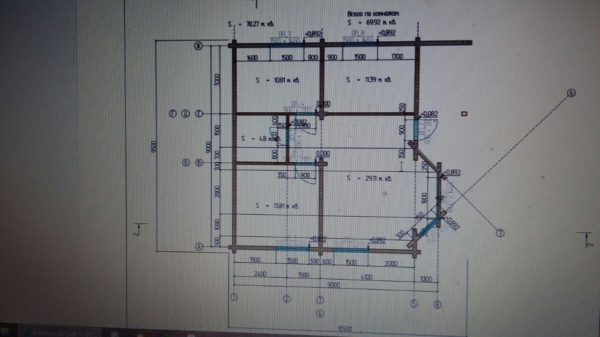 Чертеж из проекта моего дома. Фото автора.