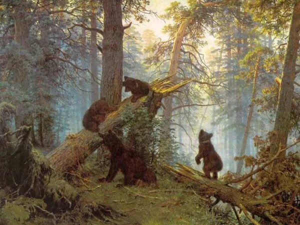 И. Шишкин "Утро в сосновом лесу", 1889