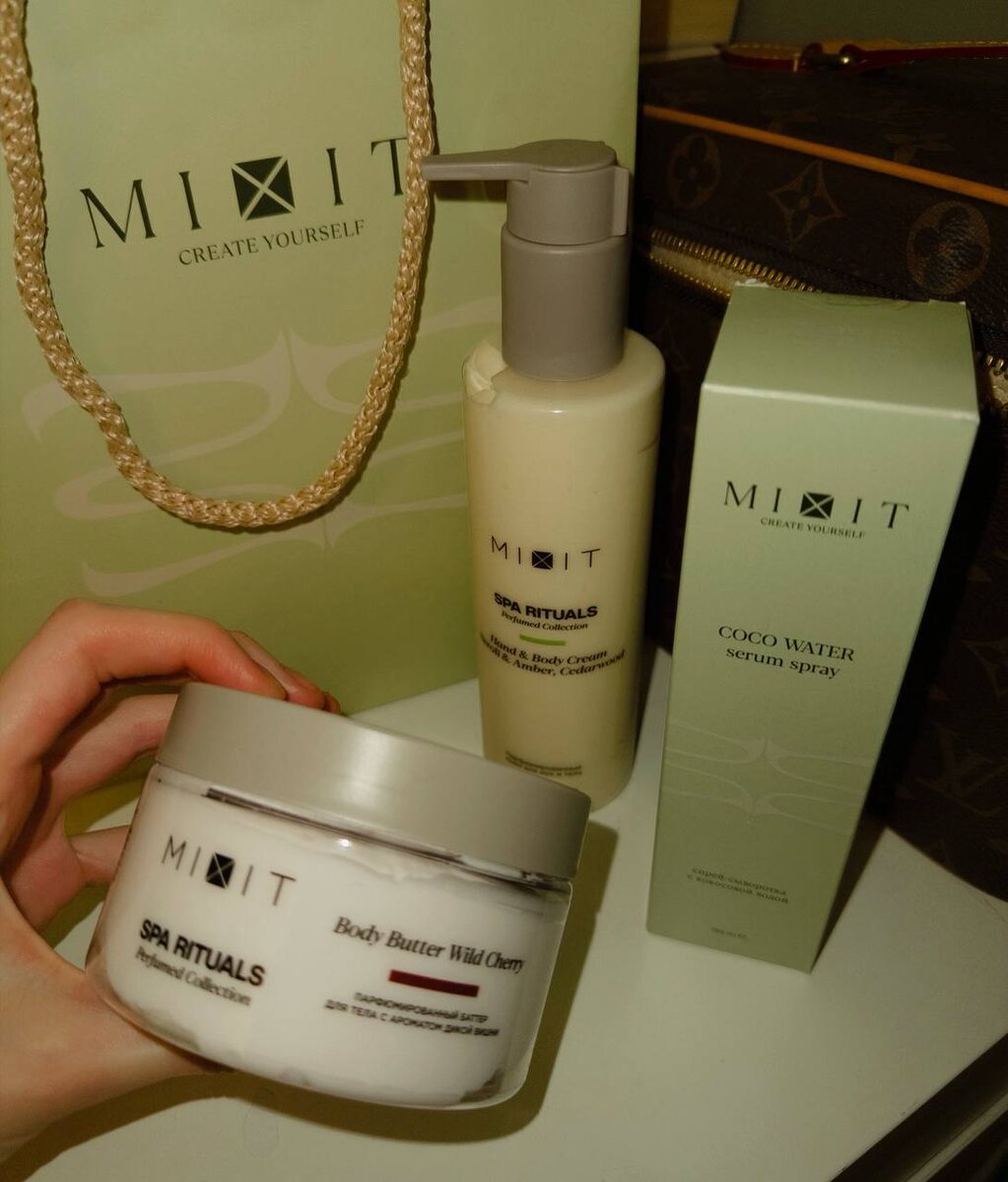 Баттер, кокосовая вода, крем для рук.