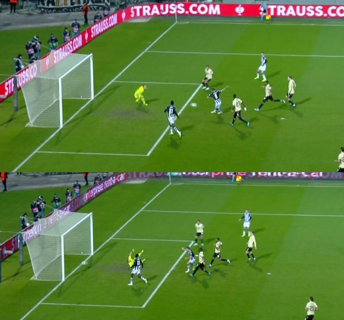 Гол Чалова в ворота «Ференцвароша»