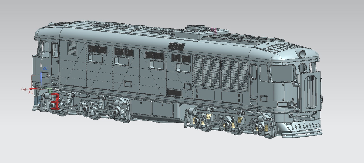 Рендер секции 2ТЭП60, иллюстрация мастерская BY Models
