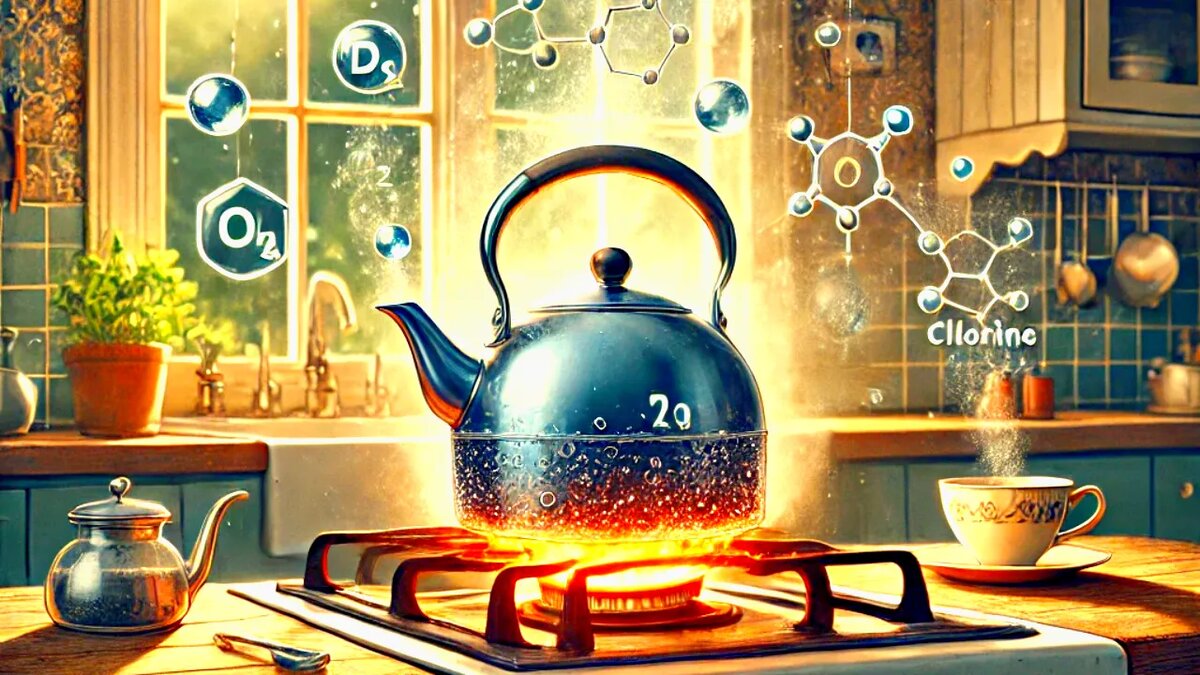 Кипячении воды