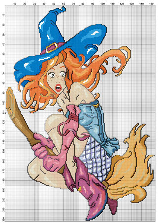 Размер 152 на 220 стежков, цветов 42. 