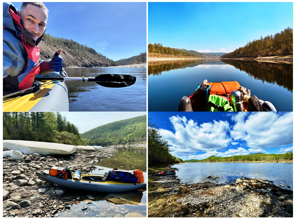 Нарезка кадров с его похода по таёжной реке