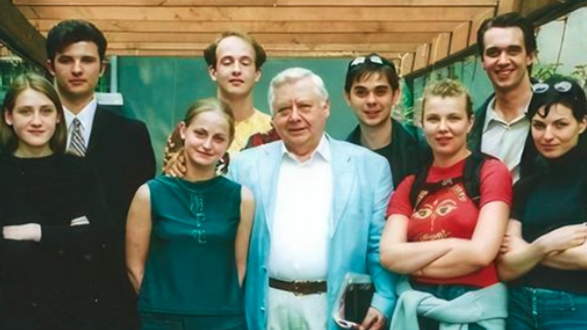 Яна Сексте с Олегом Табаковым